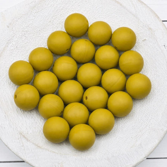 Olive Grove 15mm Silicone Beads, 10 Count, Beadable Pen Beads, Silicone Beads for Keychains, Wristlets, DIY Crafts