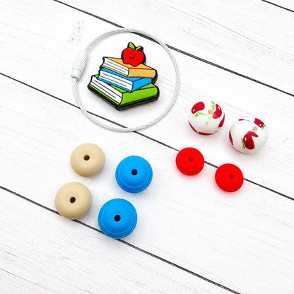 Bookworm DIY Tumbler Charm Kit, Beadable Accessory, Book Lover, Reader Gift