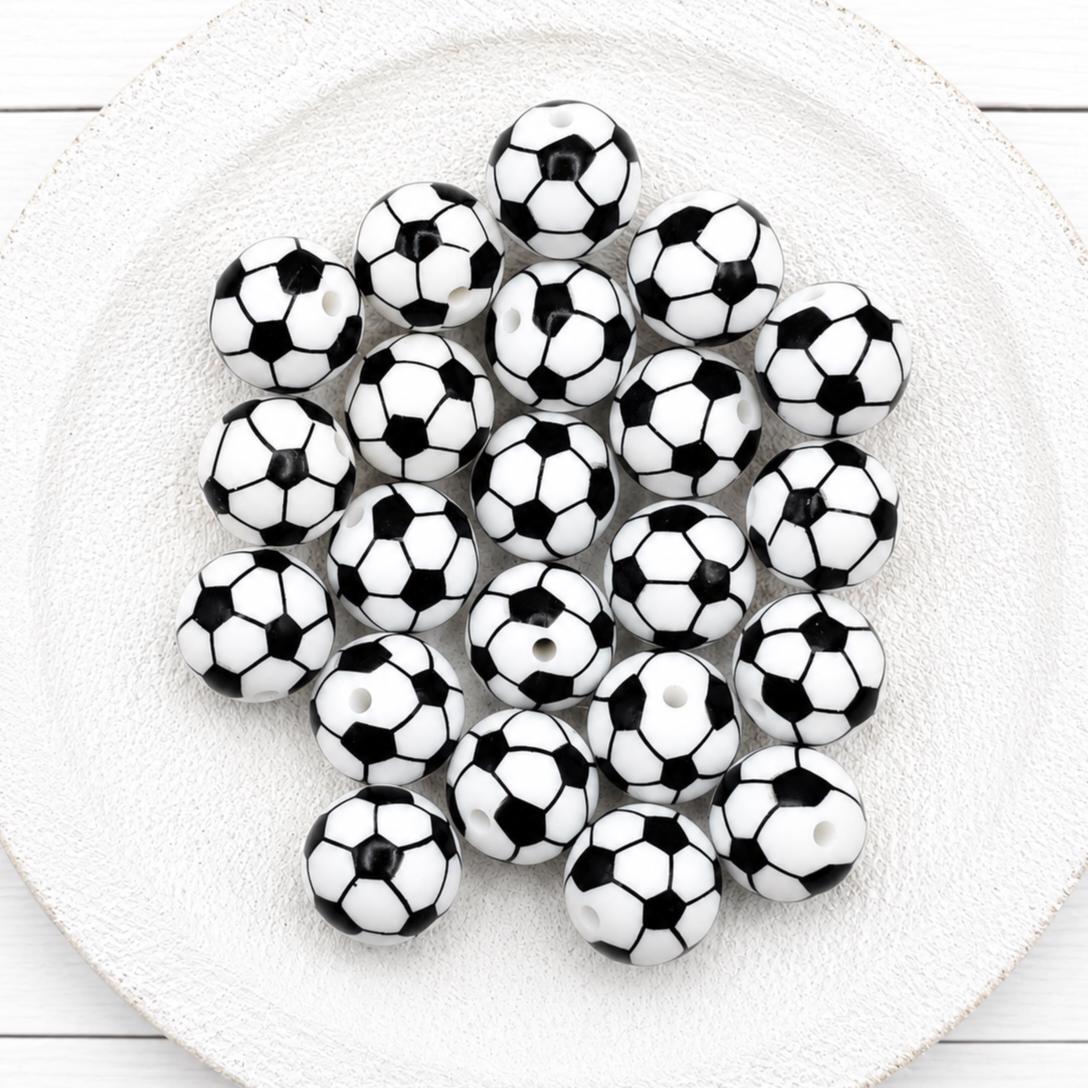 School Sports Silicone Beads, 10 count, School Days Collection, Beads for Pens Keychains DIY Crafts