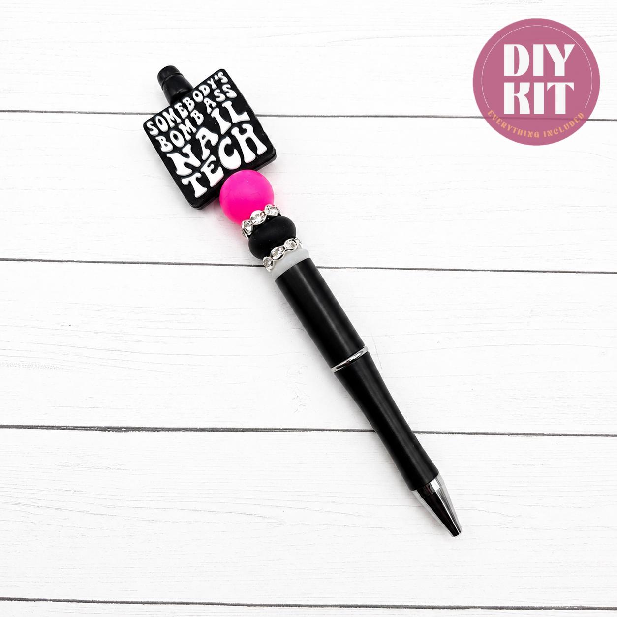 Nail Tech Energy Beadable Pen Kit, DIY Beaded Pen Kit, Beads for Pens