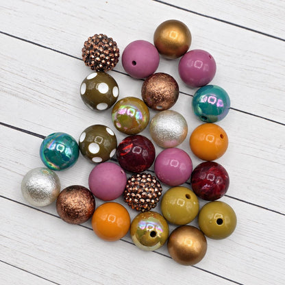 Cider Season Acrylic Bead Mix, 20mm, 24 Count