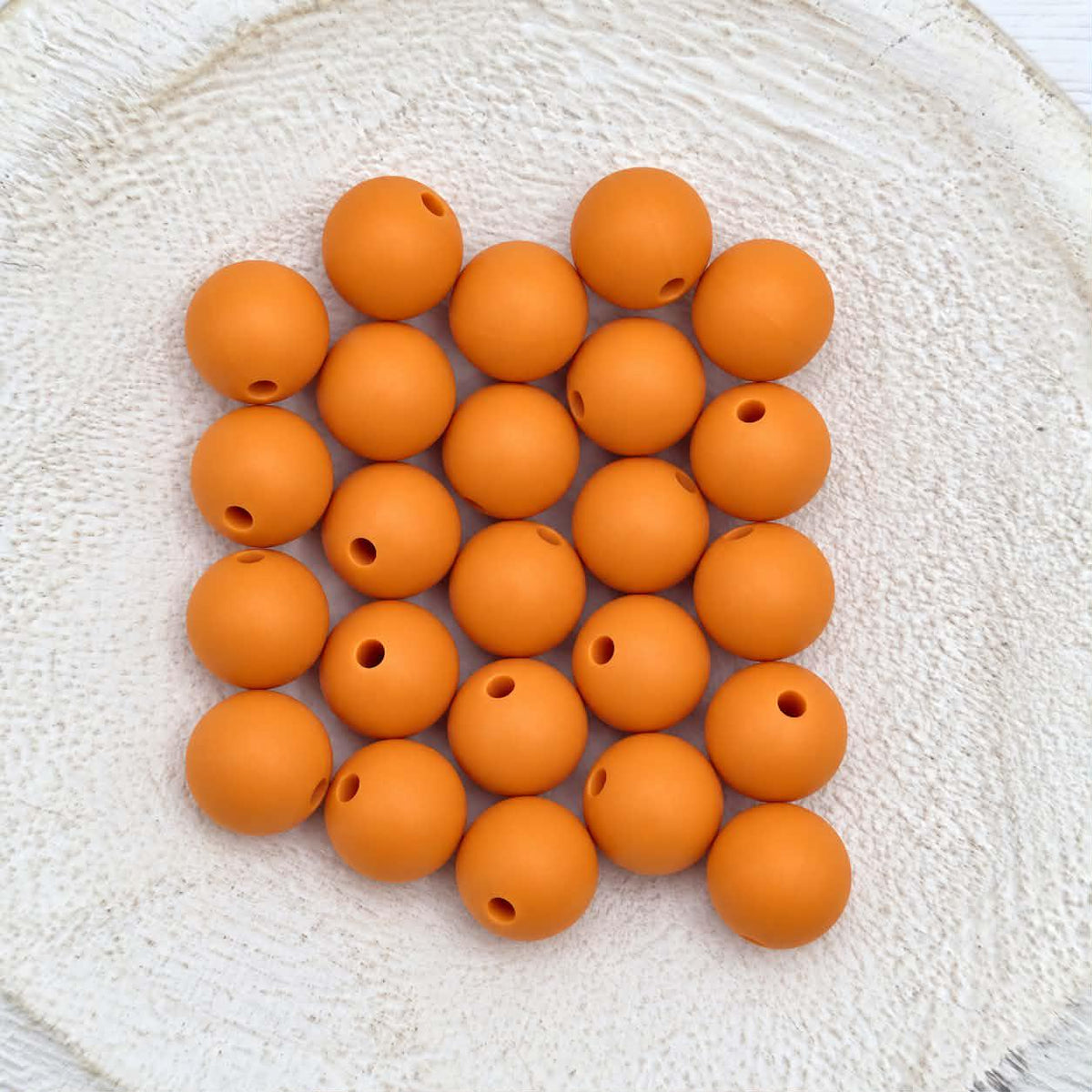 Mango 12mm Silicone Beads, 20 Count
