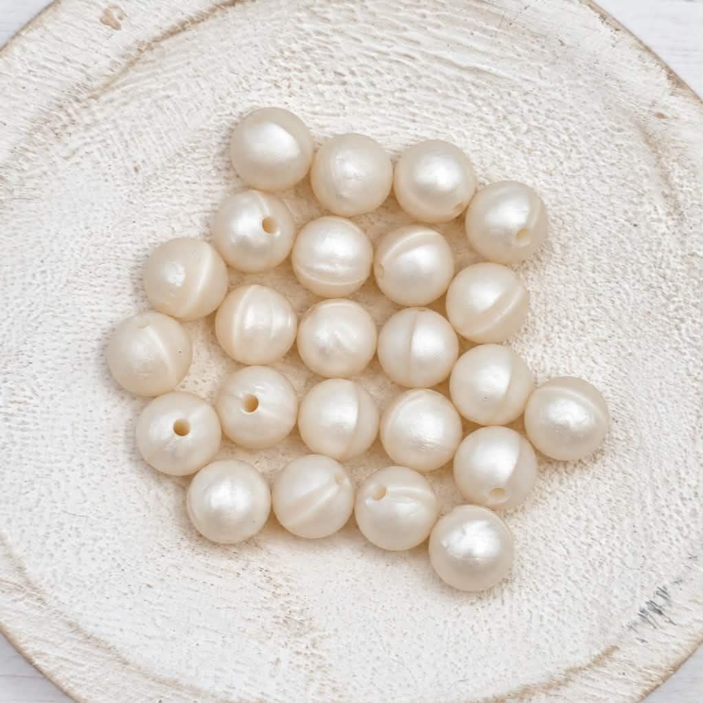 Pearl 12mm Silicone Beads, 20 Count