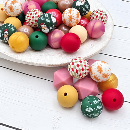 Sugarplum & Spice Silicone Bead Mix, 15mm, 24 Count