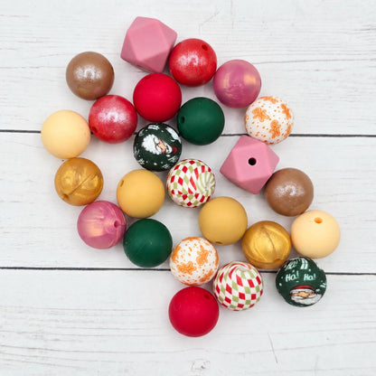 Sugarplum & Spice Silicone Bead Mix, 15mm, 24 Count