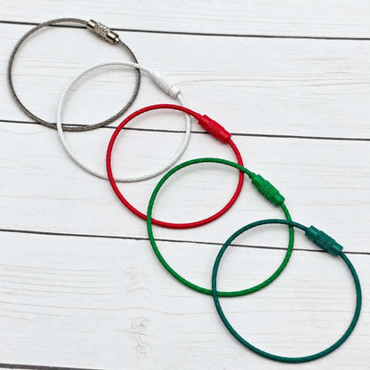 Christmas Cheer Beadable Wire Rings, 5 Count