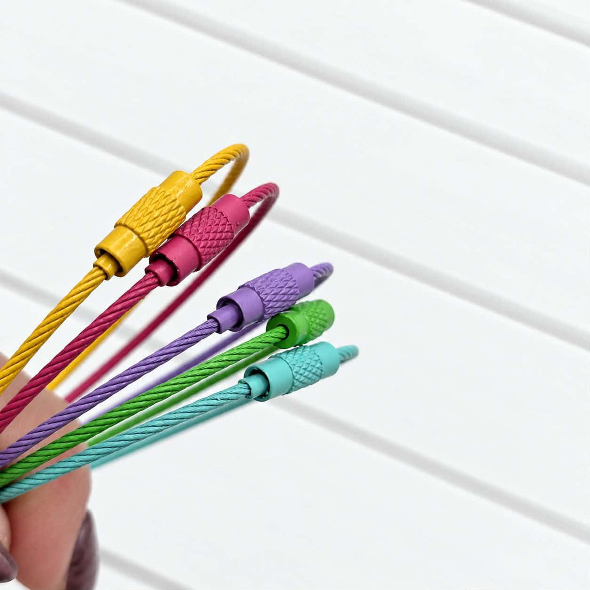 Summer Brights Beadable Wire Rings, 5 Count