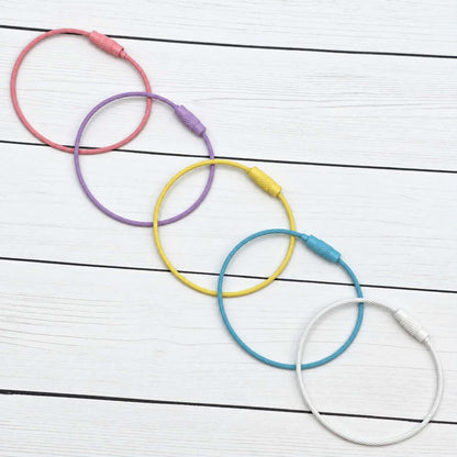 Pastel Hues Beadable Wire Rings, 5 Count