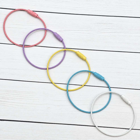 Pastel Hues Beadable Wire Rings, 5 Count
