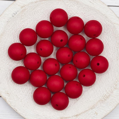 Merry & Bright 15mm Silicone Beads, (10 or 24 count), Christmas Collection