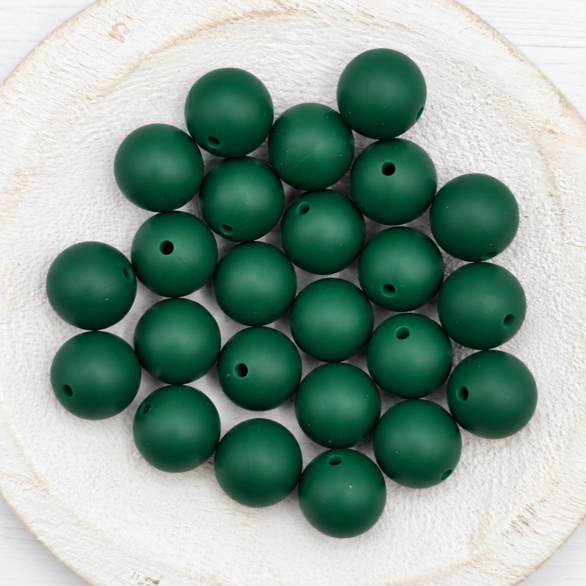 Merry & Bright 15mm Silicone Beads, (10 or 24 count), Christmas Collection