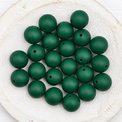 Merry & Bright 15mm Silicone Beads, (10 or 24 count), Christmas Collection