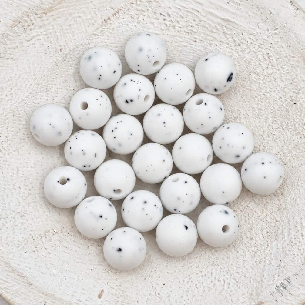 Gritty 12mm Silicone Beads, 20 Count
