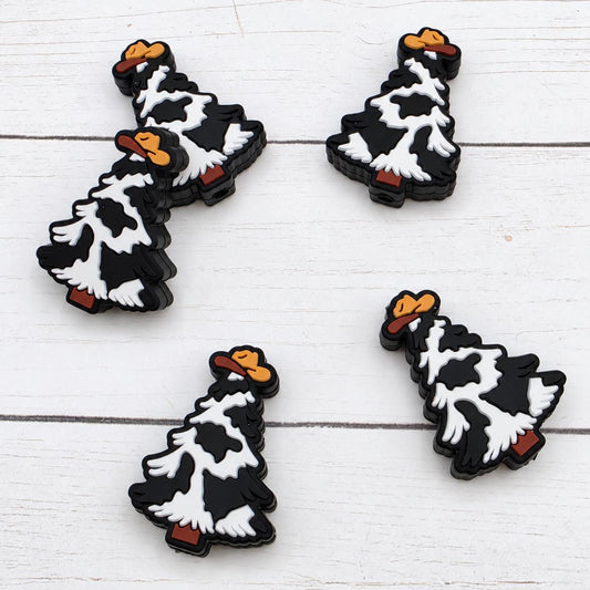 Western Cow Tree Silicone Focal Bead, 28x19mm, 1-3 Count