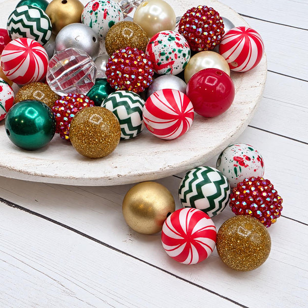 Holiday Glitz Acrylic Bead Mix, 20mm, 24 Count