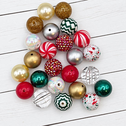 Holiday Glitz Acrylic Bead Mix, 20mm, 24 Count