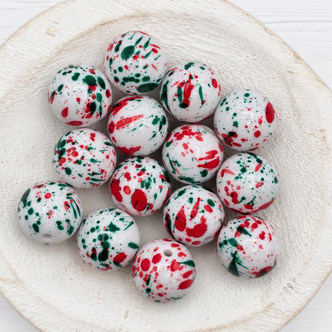 Merry & Bright 20mm Acrylic Beads, (10 count), Christmas Collection