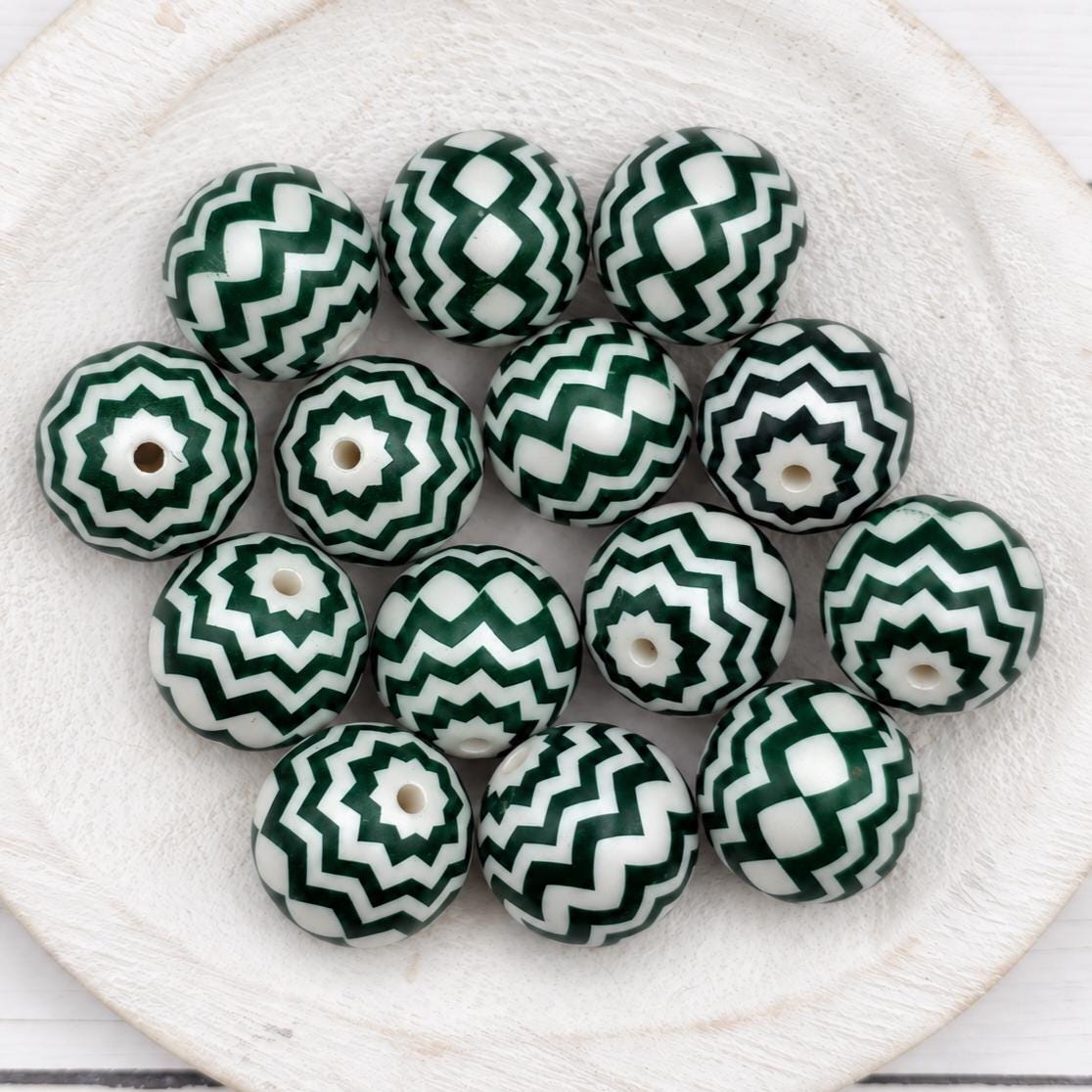 Merry & Bright 20mm Acrylic Beads, (10 count), Christmas Collection