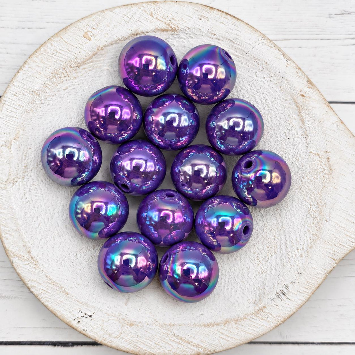 Purple AB 20mm Acrylic Beads, 5 or 10 Count