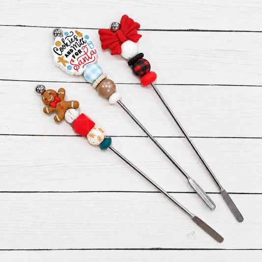 Jolly Sips Christmas Coffee Stir Sticks, Set of 3
