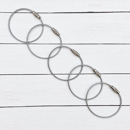 Silver Beadable Wire Rings, 5 Count