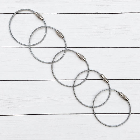 Silver Beadable Wire Rings, 5 Count