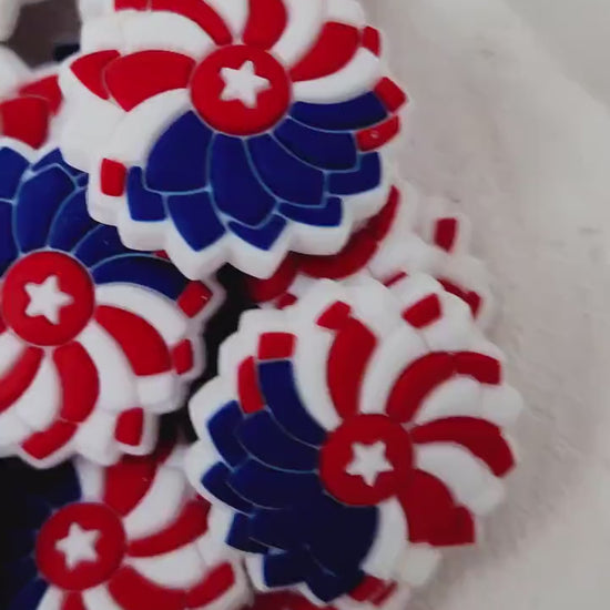 USA Flower Focal Beads