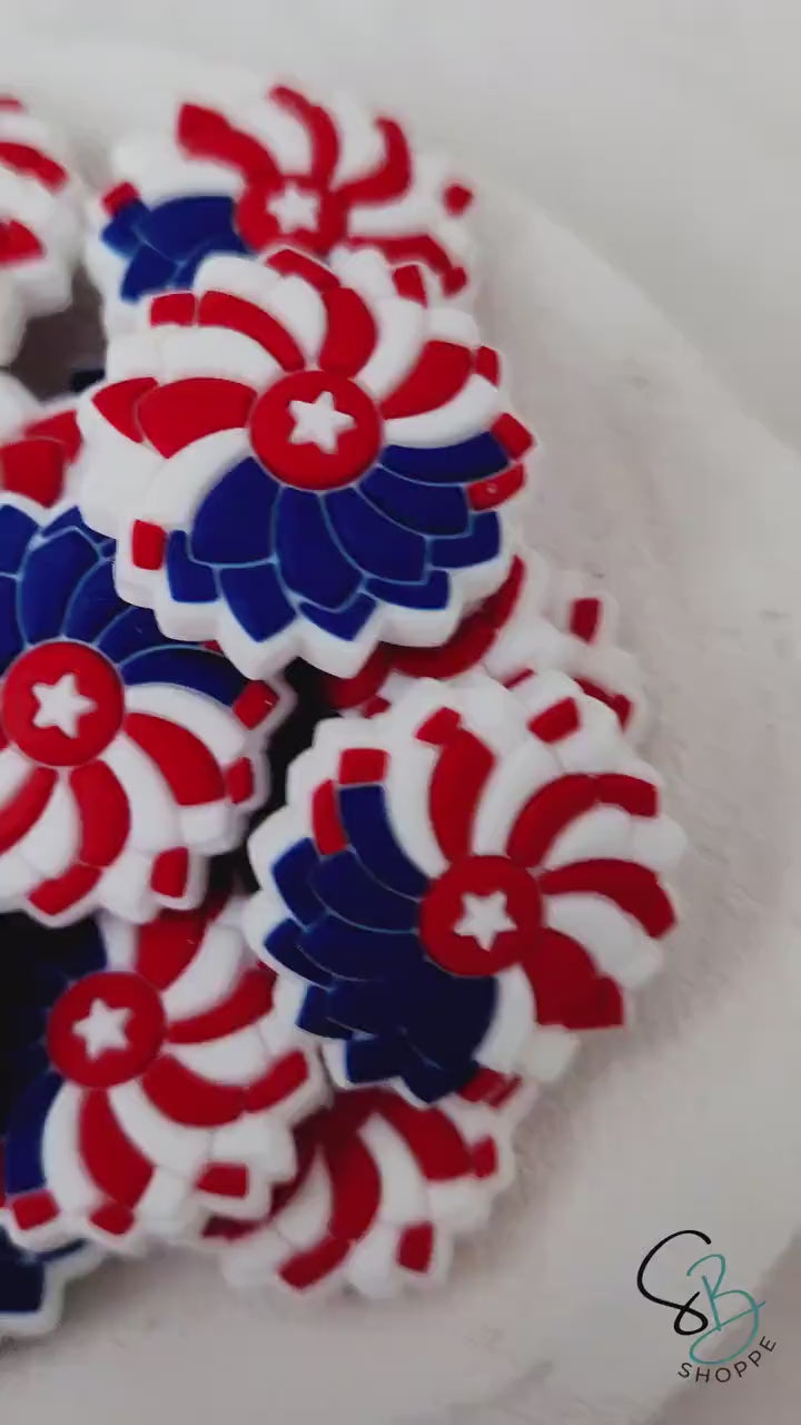 USA Flower Focal Beads