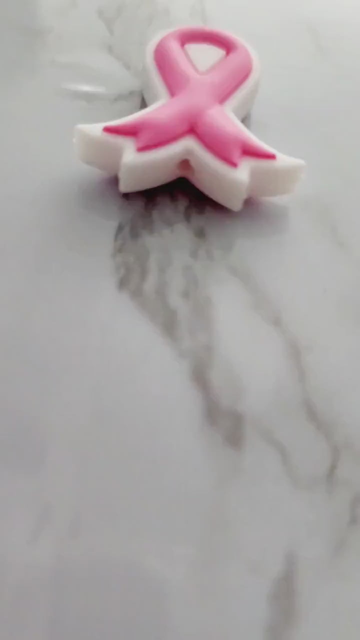 Pink Ribbon Focal Bead