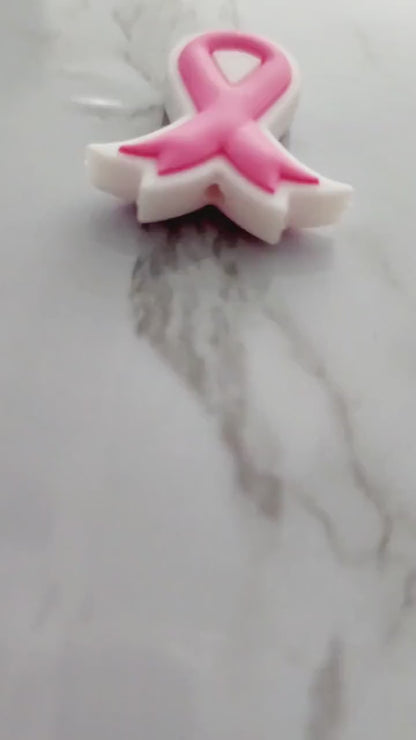 Pink Ribbon Focal Bead