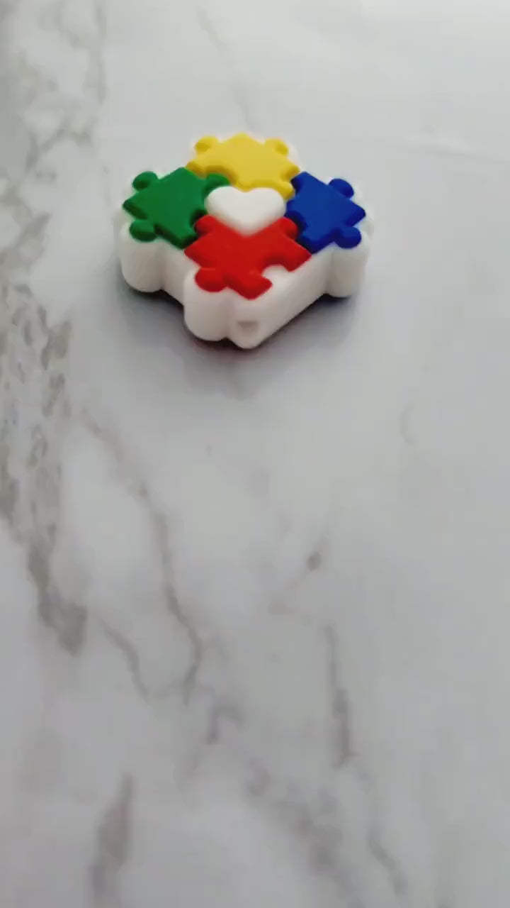 Autism Puzzle Piece Focal Bead