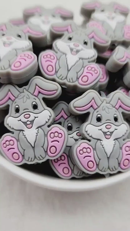 Gray Bunny Beads
