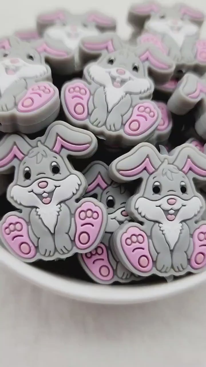 Gray Bunny Beads