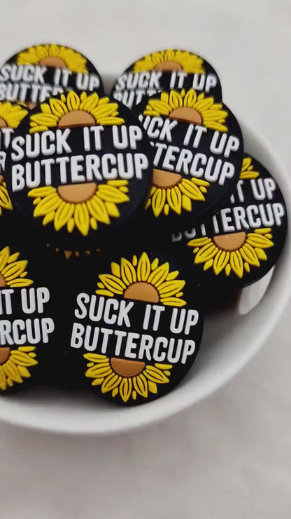 Suck It Up Buttercup Silicone Beads, Sunflower Silicone Bead, Sunflower Beads, Flower Silicone Beads, Beads For Pens, Focal Beads, Wristlet
