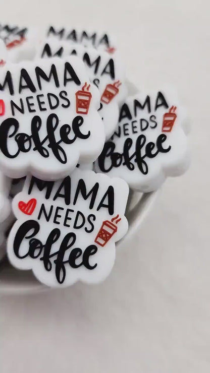 Moma Needs Coffee Focal Bead