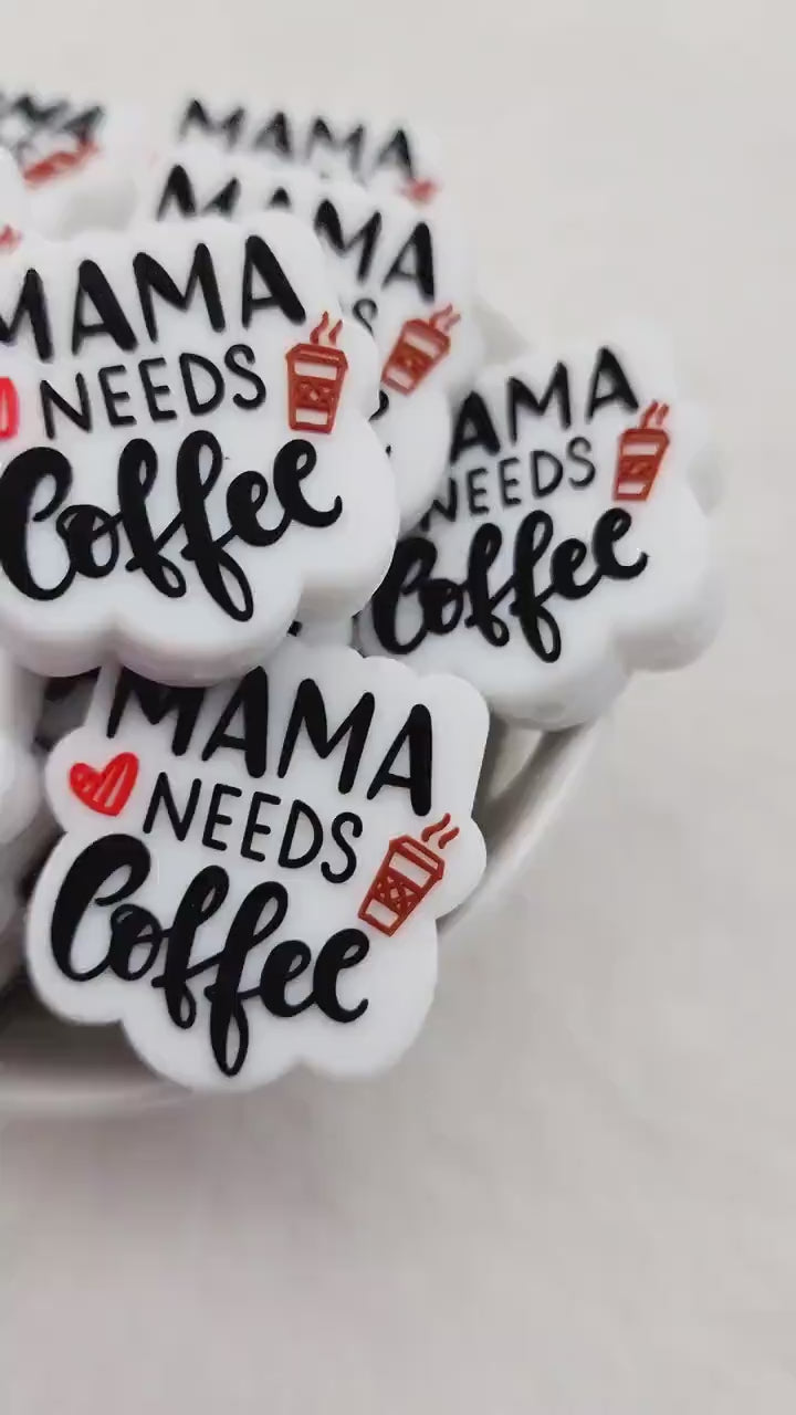 Moma Needs Coffee Focal Bead