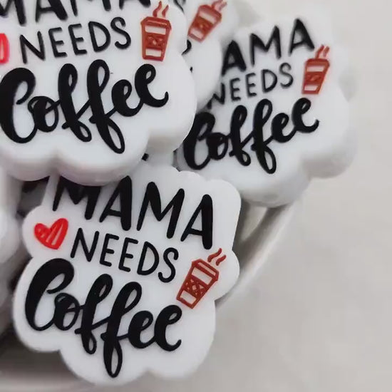 Moma Needs Coffee Focal Bead