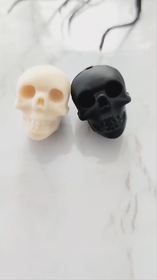 Black Skull Focal Bead
