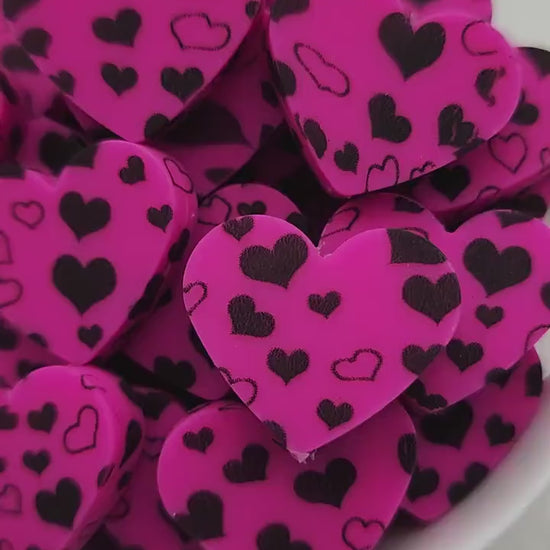 Bubble Heart Focal Beads