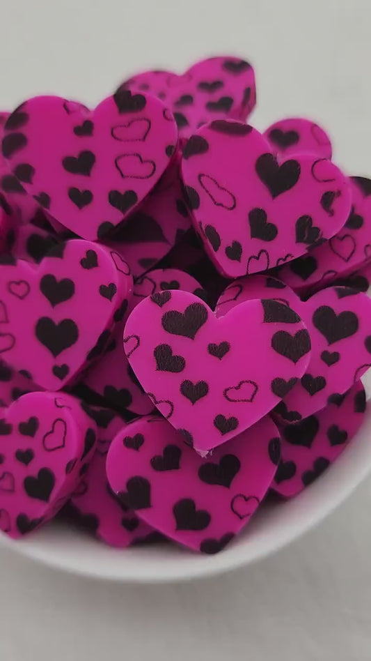 Bubble Heart Focal Beads