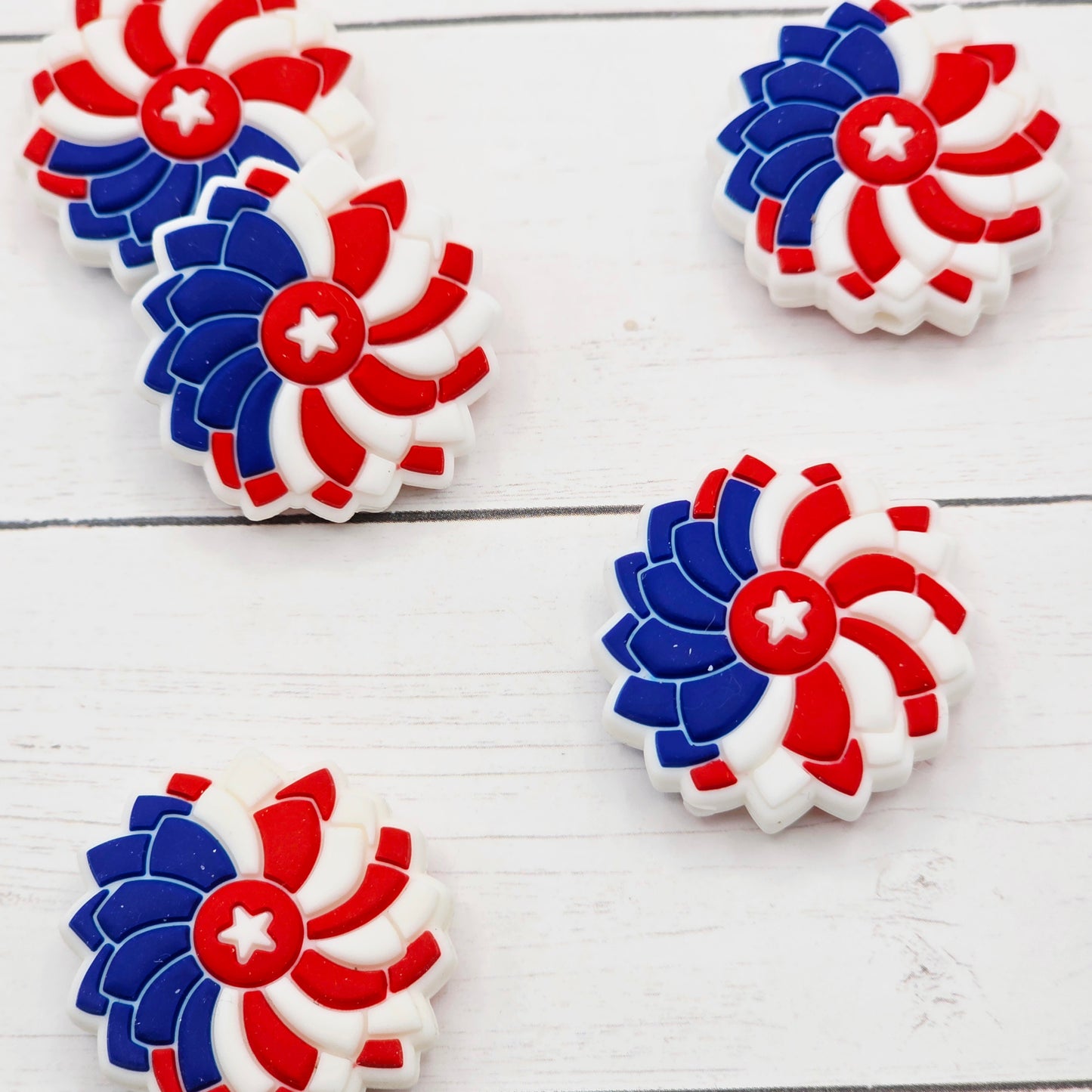 USA Flower Focal Beads
