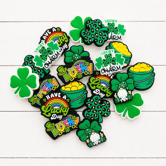 St Patrick's Day Silicone Focal Bead Mix