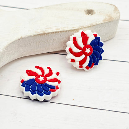 USA Flower Focal Beads