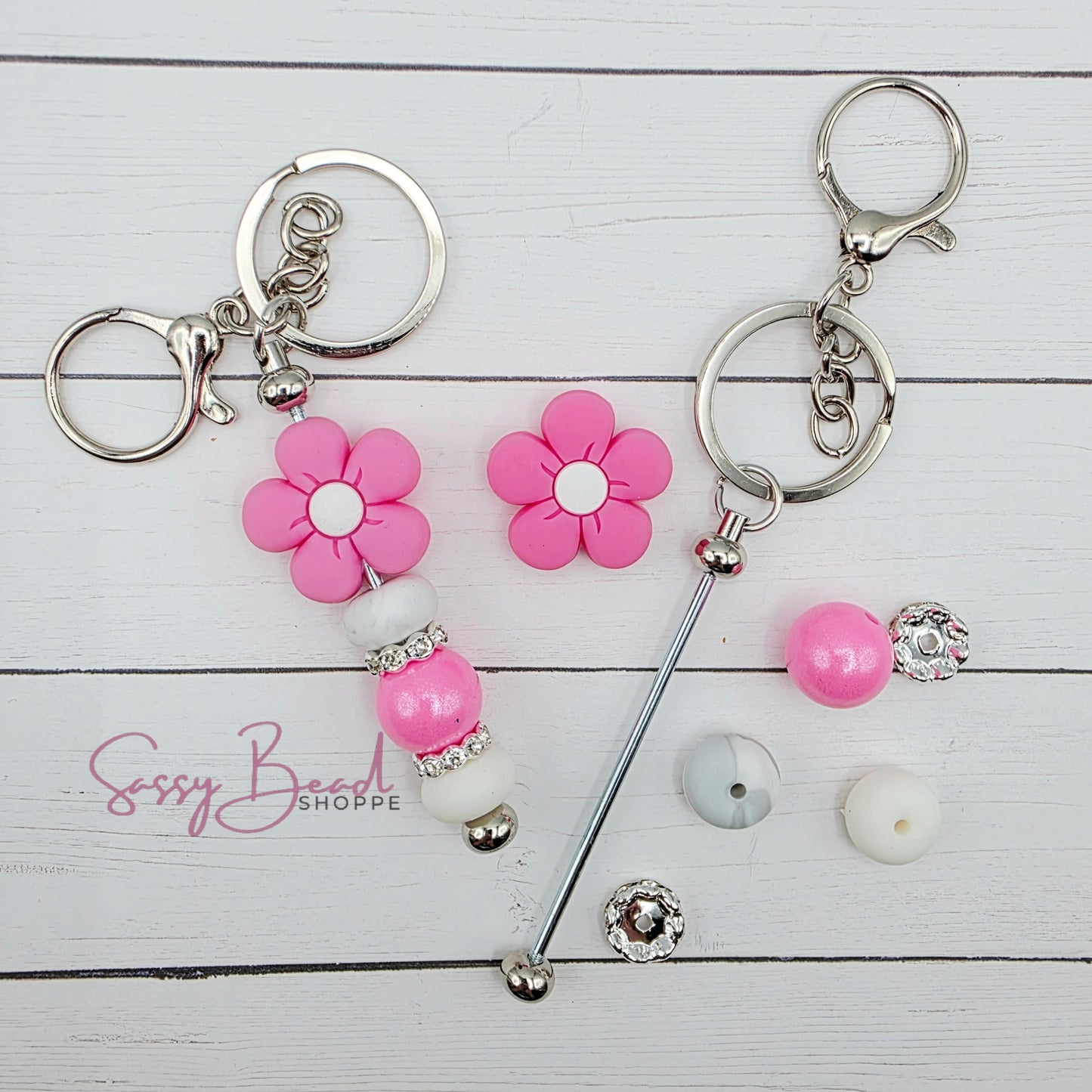 Pink Sparkle Keychain Kit