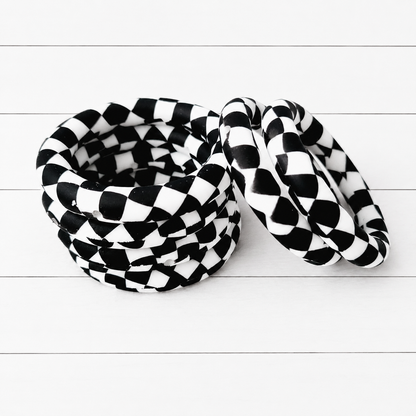 65mm Checkered Print Silicone Ring