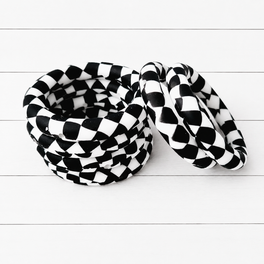 65mm Checkered Print Silicone Ring