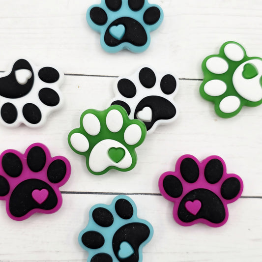 Paw Print Focal Bead