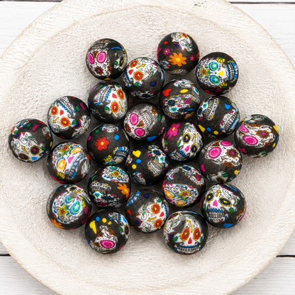 15mm Sugar Skull Beads
