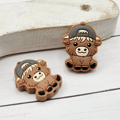 Highland Cow Baby Focal Beads