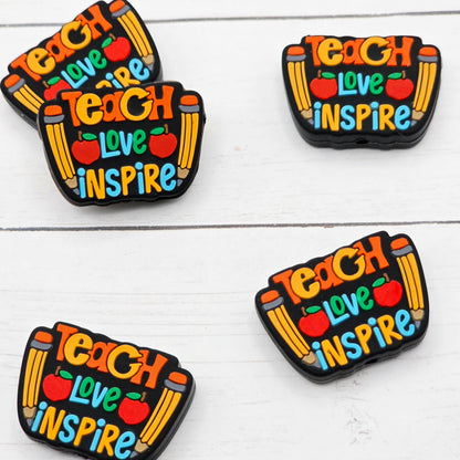 Teach Love Inspire Focal Beads
